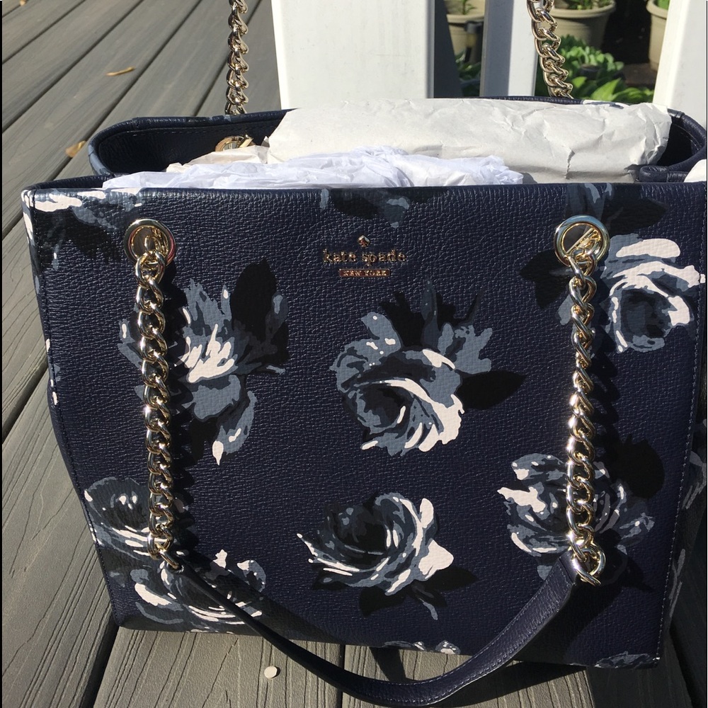 🌸NWT Kate Spade Briar Lane Night Rose Tote Bag🌸